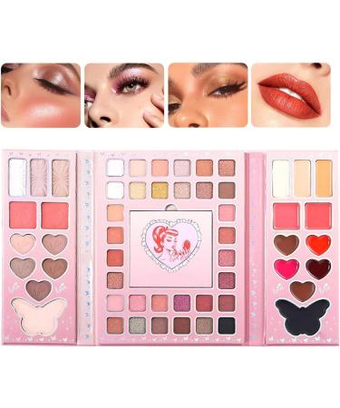 Palette de maquillage 32 fards paupi res mats et blush rouge l vres trois tons surligneur | Kit de beaut pour le visage les yeux les l vres - Buy Online on GoSupps.com