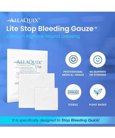 Stop Bleeding Quick Pack - AllaQuix Hemostatic Blood Stoppers (Gauze Bandage Nose Plug) | Fast International Shipping - Buy Online on GoSupps.com