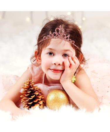 Girls Crystal Tiara Set - Heart Rhinestone Crown for Wedding & Birthday Party - Buy Online on GoSupps.com