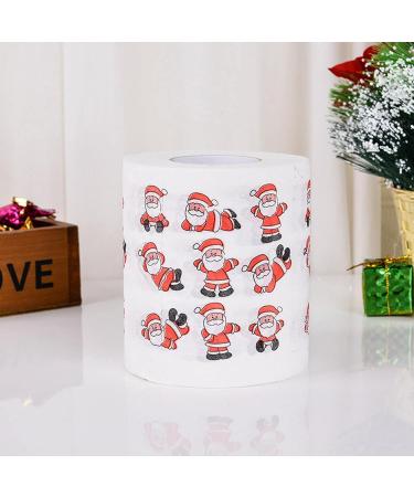 Pteanecay 5 Styles Santa Paper Roll Tissue Paper Towels Christmas Decorations Xmas Santa Office Room Toilet Paper 15 Roll - Buy Online on GoSupps.com