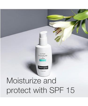 Neutrogena Oil-Free SPF 15 Facial Moisturizer & Neck Cream - Non-Greasy Formula with Glycerin - 4 fl. oz - Buy Online on GoSupps.com