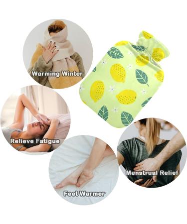 Naanle 1L Yellow Juicy Lemon Hot Water Bottle | Transparent Pain Relief & Warm Hand/Foot Therapy | Ideal for Bed & Cold Therapy - Buy Online on GoSupps.com