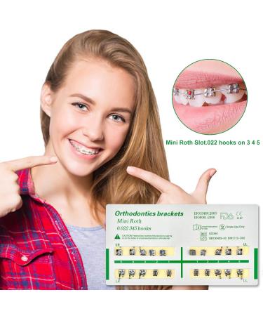 JLDP 20 pcs/Pack 200 pcs Brackets Brace 0.022 Metal (Mini Roth) - 3-4-5 Hooks | Dental Supplies - Buy Online on GoSupps.com