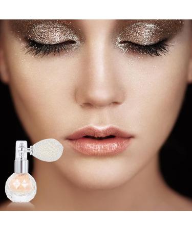 LALAFINA Body Air Bag Powder Sprayer - Champagne Gold Dusting Powder & Highlighter for Makeup & Hair Glitter - 1pc Sequin Body Shimmer 7x5.5cm - Buy Online on GoSupps.com