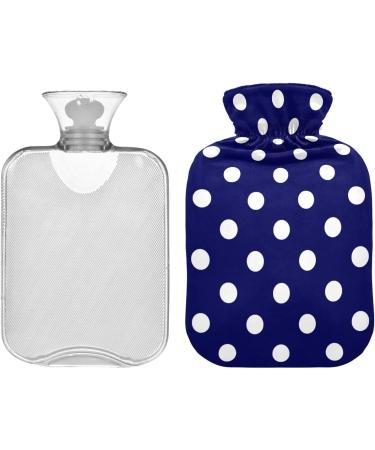 Dotted Hot Water Bottle with Cover - Pain Relief & Warmth for Cramps | 1L Heating Pillow - Buy Online on GoSupps.com
