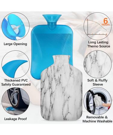 Marble Texture Heat Bottle - 2L PVC Heat Bag for Pain Relief Hand & Foot Warmers | Cold Therapy & Heating Press - Buy Online on GoSupps.com