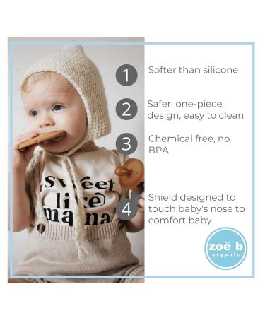 Natural Rubber Pacifiers - BPA-Free, Soft, Handcrafted in Italy - 2-Pack (Large) - Buy Online on GoSupps.com