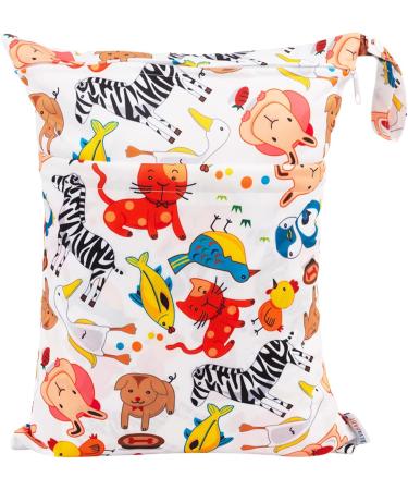 ALVABABY 2pcs Waterproof Reusable Baby Cloth Nappy Wet Dry Bags with Two Zippered Pockets - Ideal for Travel, Beach, Pool, Gym - LZ0708-UK Lz0708 2PCS - Buy Online on GoSupps.com
