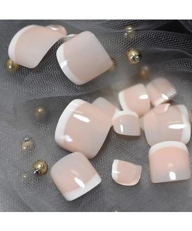120 Pieces Light Pink False Toenails Kit - 12 Sizes Artificial Toe Nail Tips for Nail Art & Design Display International Shipping Available - Buy Online on GoSupps.com