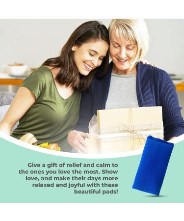 Moist Microwavable Heating Pad for Pain Relief - Hot/Cold Therapy for Joints and Muscles - 1 Pack Blue Rectangle - Calming Heat Pad for Cramps - Buy Online on GoSupps.com