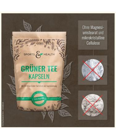 Premium Vegan Green Tea Capsules - 1 000 mg 200 Count High-Quality Extract Tested in Germany - Buy Online on GoSupps.com