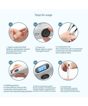 Portable Electronic Acupuncture Pen - Adjustable & Rechargeable Meridian Energy Massage Tool for Back Neck Legs & Feet - Buy Online on GoSupps.com