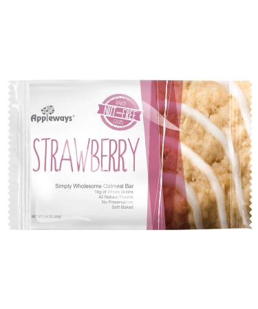 Appleways Whole Grain Strawberry Oatmeal Bars - 2.4 Oz (Pack of 12) - Buy Online on GoSupps.com