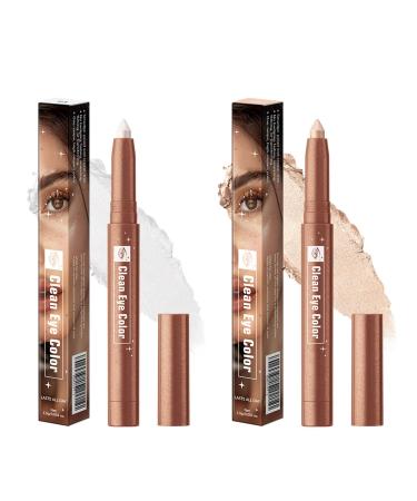 2pcs Waterproof Eye Pencil, Matte Black Eye Liner with Intense Color, Smudge-proof Eyeliner Smooth and Creamy Texture, 12h+ Hold, Waterproof Black Eye Pencil (01+02)