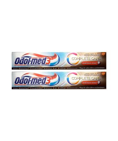 2x 75ml Odol-med 3 Complete Care 40Plus Toothpaste Sugar Acid Protection toothpaste