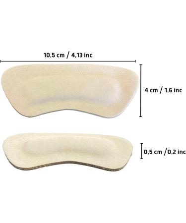 Comfort Heel Pads for Shoes - Leather Cushions for Heel Pain Relief & Blister Prevention | High Heel Comfort Pads for Men & Women (4 Pairs - Buy Online on GoSupps.com