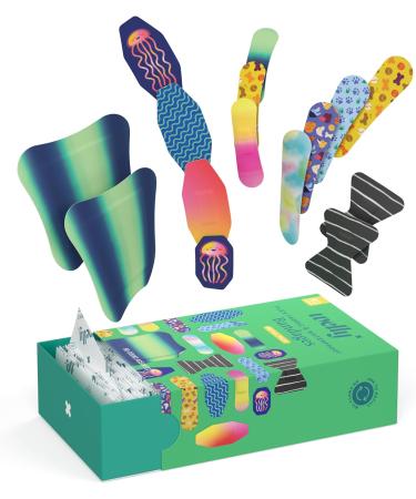 Welly Bandage Family Pack - 80 Count Waterproof Adhesive Fabric Bandages in Assorted Shapes & Patterns for Minor Cuts and Scrapes | International Shipping Available - Buy Online on GoSupps.com