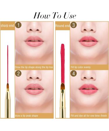 2 Pack Retractable Lip Makeup Brushes Double-Ended Lip Brush for Lipstick Lip Gloss Lipstick Brush Applicator - Buy Online on GoSupps.com