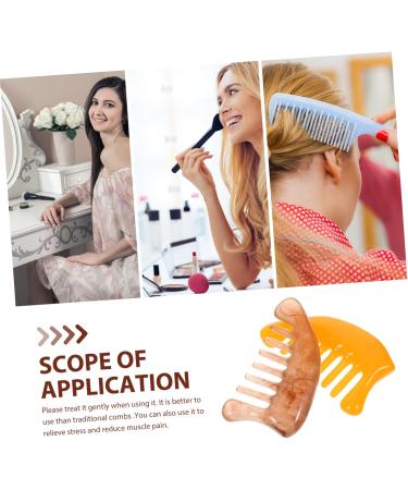 Beaupretty 6-in-1 Resin Face & Hair Massage Comb - Multi-Functional Jade Massage Tool for Relaxation & Beauty - Buy Online on GoSupps.com