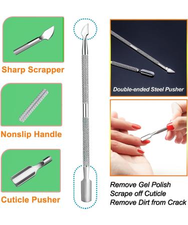 Cuticle Nipper Cuticle Cutter Clipper Cuticle Trimmer with Pusher Cuticle Remover Kit Stainless Steel Nail Care Tools for Mani-Pedi - Buy Online on GoSupps.com