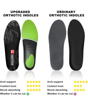 Plantar Fasciitis Insoles Arch Supports for Men Size 8-9/Women Size 10-11 - Black-G - Buy Online on GoSupps.com