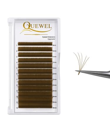 Easy Fan Volume Lashes .07 D Curl Brown Volume Lash Extensions 9-16mm Mixed Lash Tray Color Lashes Extension Self Fanning 2D-10D Volume Eyelash Extensions by QUEWEL (Brown 0.07 D 9-16mm) 0.07D-MIX9-16mm BROWN