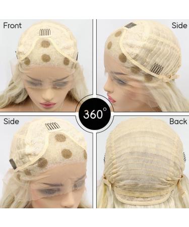 Serenewig Pastel Blonde Lace Front Wig for Women - Long Water Waves Perfect for Cosplay & Festivals - Buy Online on GoSupps.com