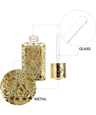 minkissy Metal Essential Oil Bottle Makeup Container Makeup Dispensing Container Leakproof Shampoo Container Dispensing Bottle Eye Dropper Bottle Glass Bottle inside Lecythus Miss Cosmetic Golden - Buy Online on GoSupps.com