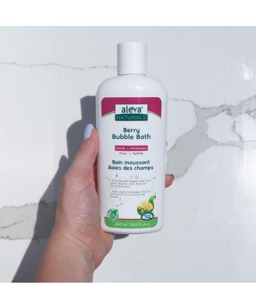 Aleva Naturals Bubble Bath | 8.12 Fl Oz | Gentle Moisturizing Formula for Sensitive Skin | Organic Ingredients | Fresh Berry Scent | Ideal for Newborns & Toddlers - Buy Online on GoSupps.com