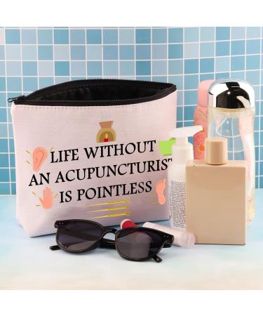 BDPWSS Life Without Acupuncturist Is Pointless Makeup Bag | Perfect Acupuncturist Gift & Waterproof Acupuncture Love Item - Buy Online on GoSupps.com