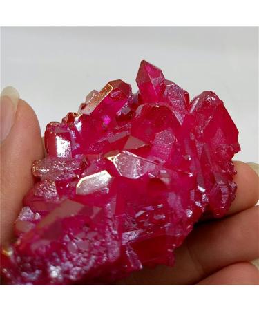 Natural Crystal Rough 68 Grams of Natural Quartz Crystal Cluster Rose red Angel Aura Cluster Specimen - Buy Online on GoSupps.com