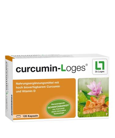 curcumin-Loges - 120 capsules - dietary supplement with highly bioavailable curcumin and vitamin D 124 g (1 pack)