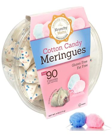 Krunchy Melts Cotton Candy Meringue Cookies - Fat Free, Gluten Free, Nut Free - 90 Calories - Low Calorie Sweet Treats - Buy Online on GoSupps.com