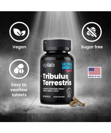 VPLab Ultra Men's Tribulus Terrestris - Daily Multivitamin Supplement for Men with Tribulus Terrestris Extract and Zinc - Supports Levels & Immune System 90 Capsules - Buy Online on GoSupps.com