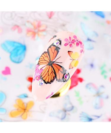 10PC Flower Butterfly Design with Foil for Nail Starry Sky Transfer Paper Decal UV Gel Nail Polish Sticker Nail Art Decor LAXK1021 Claral Color 1629 10pc bag - Buy Online on GoSupps.com