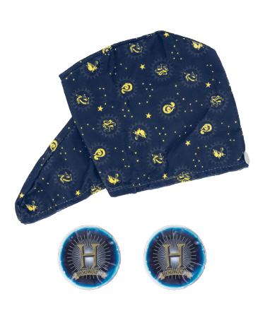 Paladone Harry Potter Beauty Relax Set - Hogwarts Quick-Dry Hair Turban and Cooling Gel Eye Pads