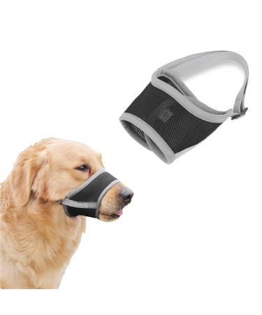 Koboko muzzle small dogs muzzle medium dogs muzzle for large dogs muzzle muzzle for dogs muzzle dog around biting barking and chewing dogs adjustable loops (m gray) gray m