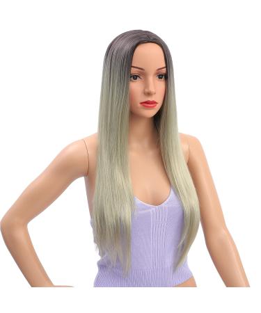 Shop Ombre Blonde Wig for Women | Long Synthetic Hair with Dark Roots | Heat Resistant & Natural Look - Buy Online on GoSupps.com