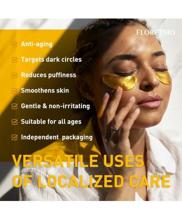 30 Pair 24K Gold Under Eye Patches - Anti-Aging Collagen Eye Masks for Dark Circles & Wrinkles - Hydrating Gel Eye Treatment - Buy Online on GoSupps.com