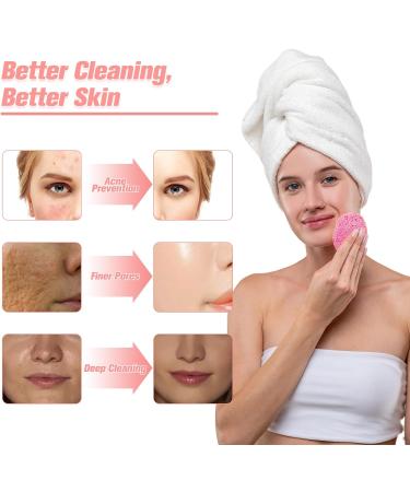 Zocone 70 PCS Natural Wood Pulp Cotton Face Sponges - Reusable Compressed Facial Sponge for Cleansing and Exfoliating - Pink - Buy Online on GoSupps.com