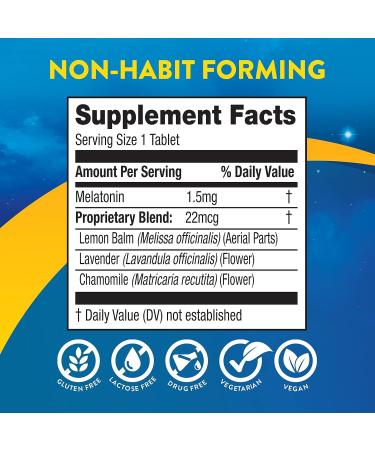 MidNite Back To Sleep Low Dose 1.5 mg Melatonin Sleep Aid Non-habit Forming Herbal Dietary Supplement For Adults Drug-free Gluten-free Lactose-free Vegetarian Vegan 30 Quick Melt Tablets 2 ct 30 Count (Pack of 2) - Buy Online on GoSupps.com