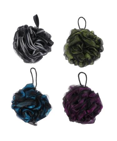 FOMIYES 4pcs Bath Ball Bath Flower Pouf Body Scrubber Shower for Women Bath Loofah Shower Back Scrubber Bath Mesh Pouf Mesh Pouf Scrubber Shower Puff Bath Wipe Miss Frosted