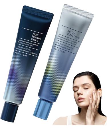 Brightening Skin Cream | Day Cream Set | Rejuvinating Night Cream | Skin Renewal Nutrient | Daily Skincare Regimen | Nourishing Day Creams | Revitalizing Night Creams for Face - Buy Online on GoSupps.com