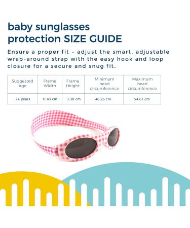 Baby Banz Adventure Sunglasses Pink Check - One Size | UV Protection for Infants - Buy Online on GoSupps.com
