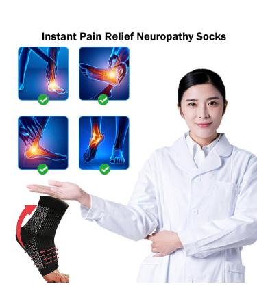 Neuropathy Socks for Women & Men - 3 Pairs Relief for Pain & Swelling | Comprex Ankle Sleeves for Plantar Fasciitis - XX-Large White - Buy Online on GoSupps.com