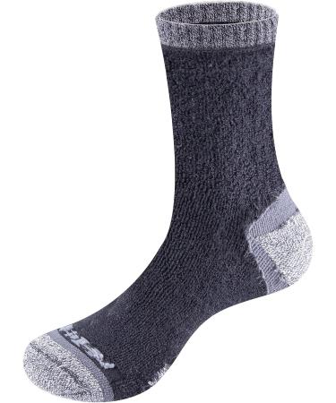 YUEDGE Men's Moisture-Wicking Hiking Socks - Cushioned Mid Calf - Size 6-13 - Black (New Model) - Buy Online on GoSupps.com