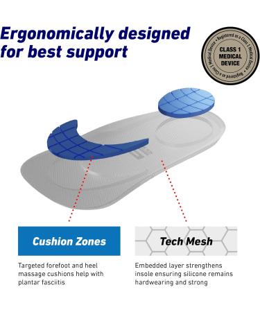Neo G NeoThotics Length Insoles for Achilles Tendonitis Shin Splints & Heel Pain - Shock Absorption Flat Feet Support - Class 1 Medical Device - Small - Buy Online on GoSupps.com