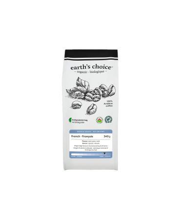 Earth's Choice Organic Coffee French Whole Bean 6 Count of 340g French Whole Bean 6 count (Pack of 1)