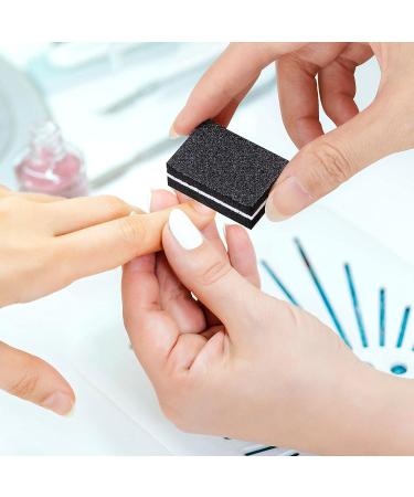 100 Pcs Mini Buffers for Nails 180/100 Grit - Nail Care Buffers for Acrylic Nails in Black - Buy Online on GoSupps.com