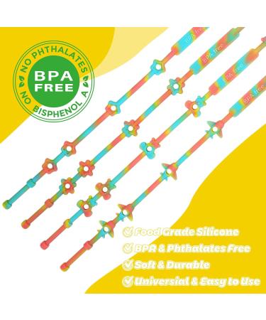 Buy BPA-Free Baby Toy Accessories: Pacifier Chain & Cup Holder Straps (4 Pack) - Ideal for Strollers High Chairs & Car Seats - Buy Online on GoSupps.com